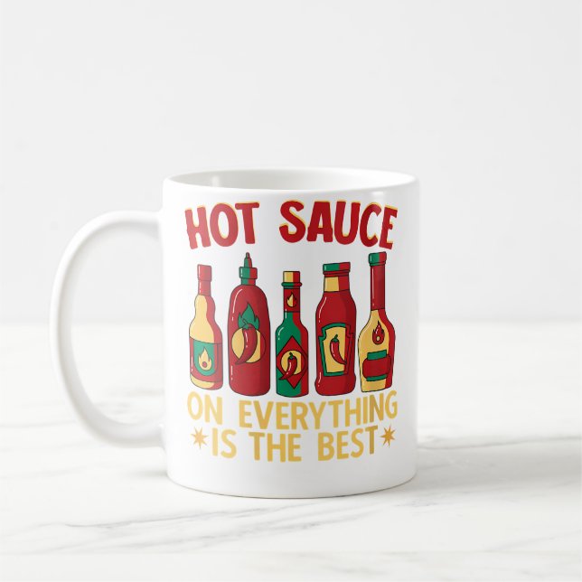Mug Wo Hot Chili Sauce On Everything Spicy Pepper Food (Gauche)