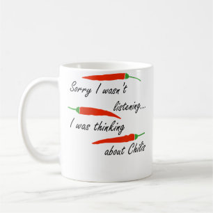 Mug Wo Réfléchir à la nourriture épicée au poivre Chil