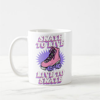 Mug Wo Skate To Live Live To Skate Joli Patin à Roulet