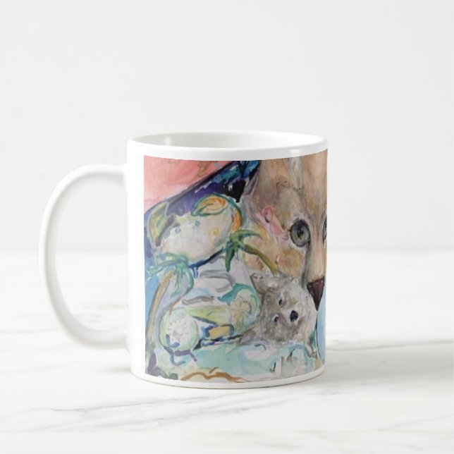 Mug Wolf Cougar Sea Mountain Collage Maureen Girard (Gauche)