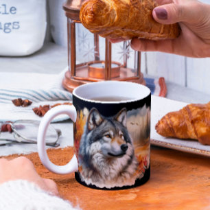 Mug Wolf en automne Couleurs : La beauté de la nature