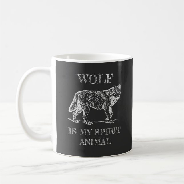 Mug Wolf est mon esprit animal drôle Citation (Gauche)