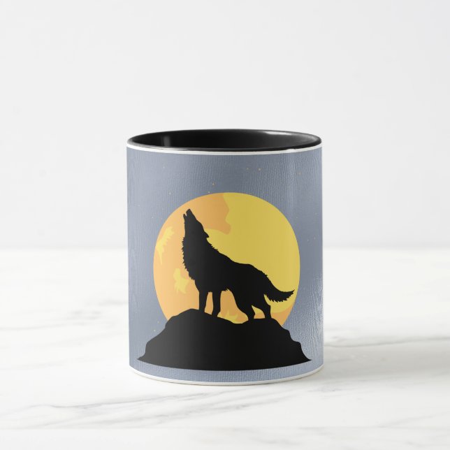 Mug Wolf Howling à la Lune (Centre)