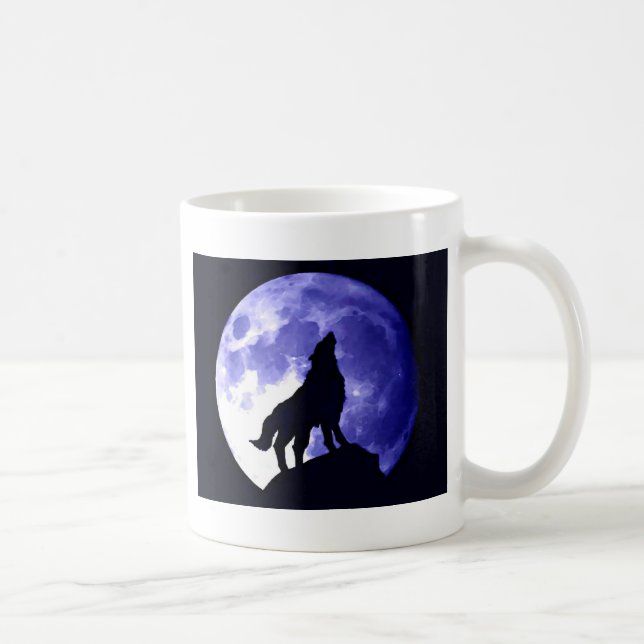 Mug Wolf Howling à Moon (Droite)