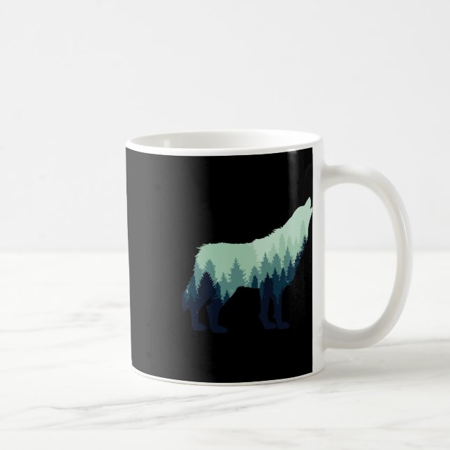 Mug Wolf Nature Outdoor Forest Camping Hiking Gift  (Droite)