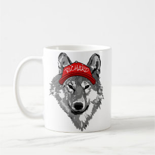 Mug Wolf White&Black Red Baseball Nom du Casquette Équ