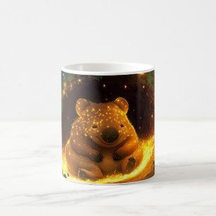 Mug wombat avec une fourrure orange