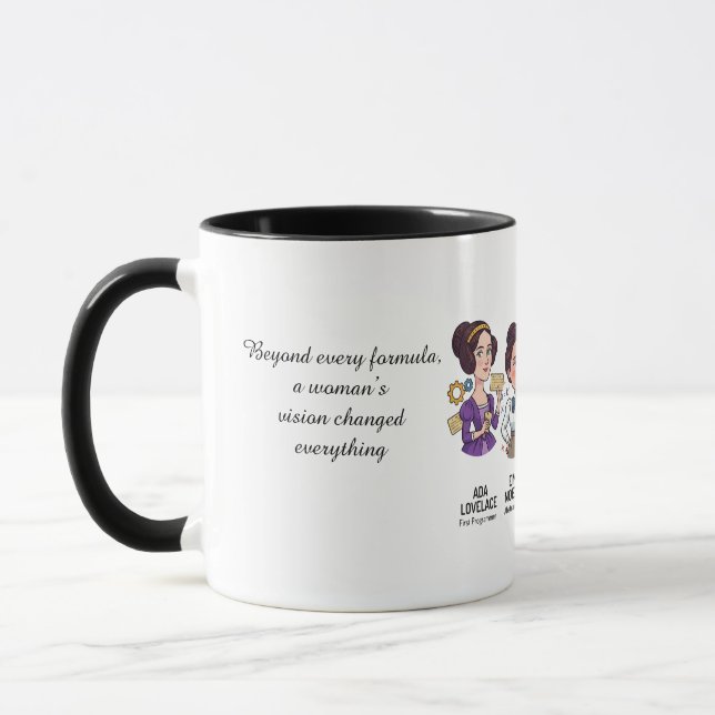 Mug Women in STEM Pioneers Mug: Math & Science History (Gauche)