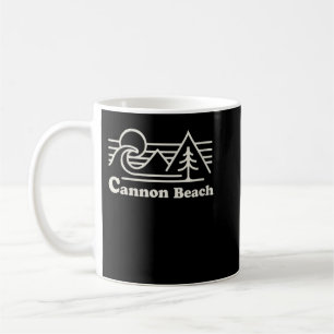 Mug Womens Cannon Beach Côte de l'Oregon Retro Vintage