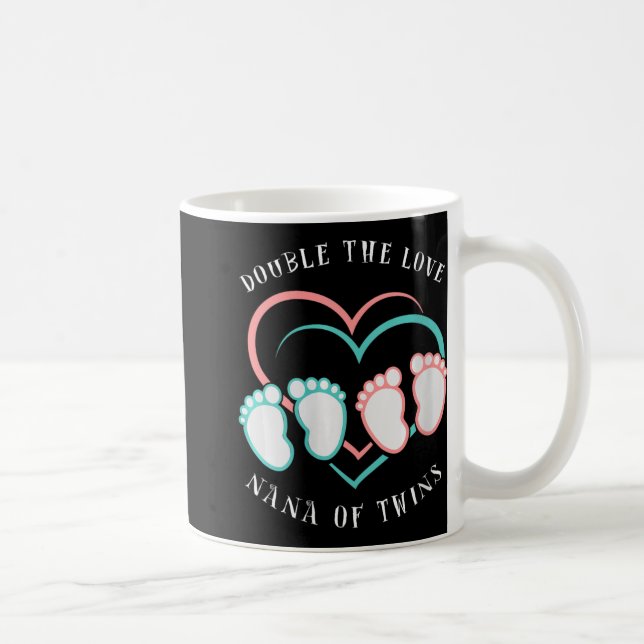 Mug Womens Double The Love New Nana Grandma Of Twins R (Droite)