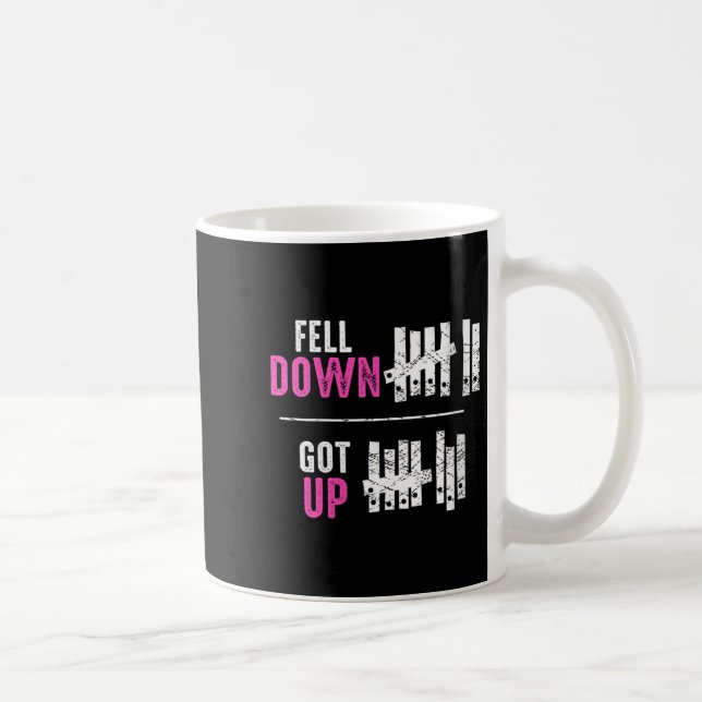 Mug Womens Fell Down Got Up Motivational Funny Sitive  (Droite)