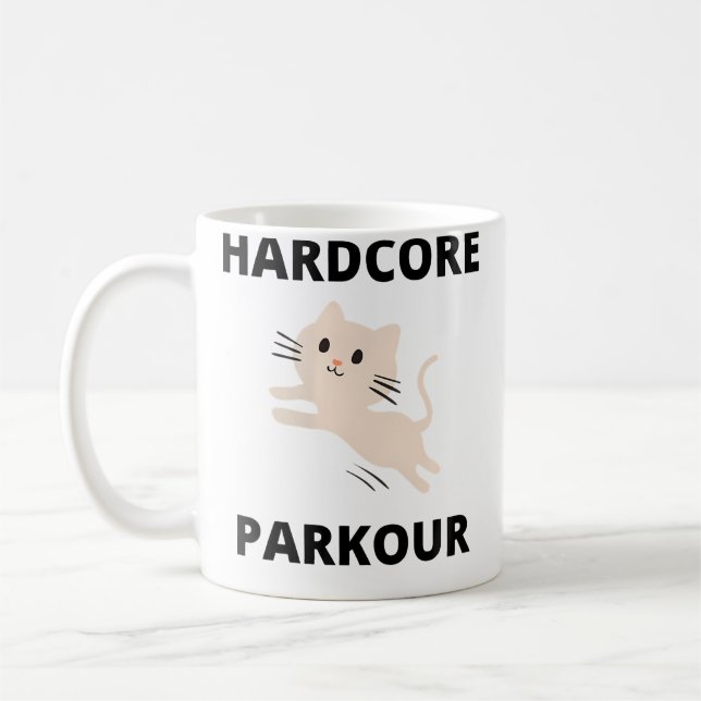 Mug Womens Hardcore Parkour Kitten (Gauche)