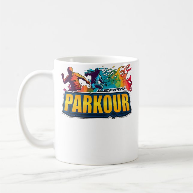 Mug Womens Learn Parkour Freerunning Extreme Sport Fre (Gauche)
