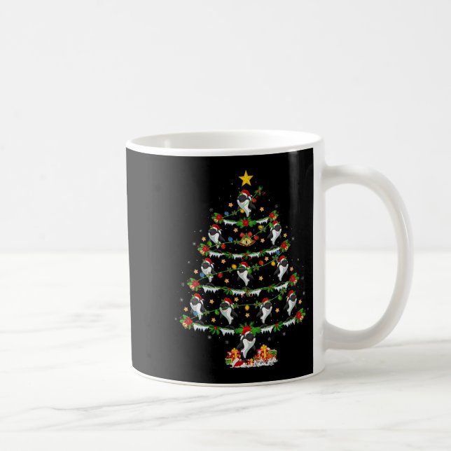 Mug Womens Orca Christmas Tree Lights Funny Sea Animal (Droite)