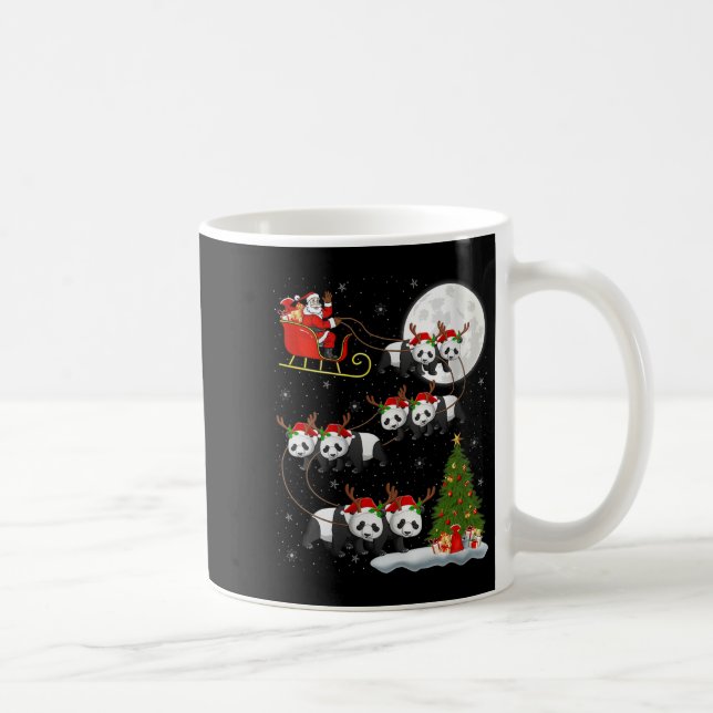 Mug Womens Panda Santa Sleigh Flying Funny Magical Chr (Droite)