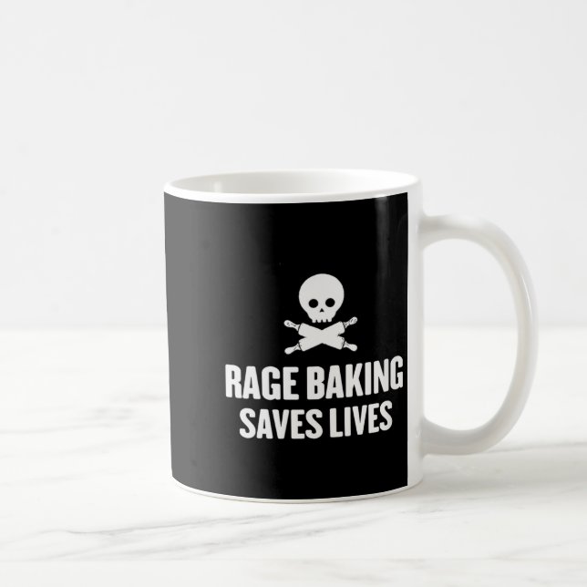 Mug Womens Rage Baking Saves Live Skull Funny Baker Co (Droite)