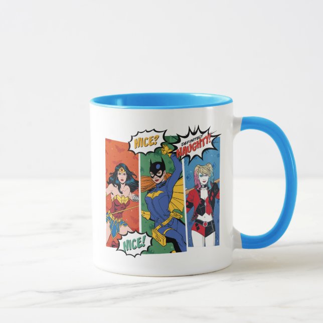 Mug Wonder Woman, Batgirl & Harley Quinn Holiday (Droite)