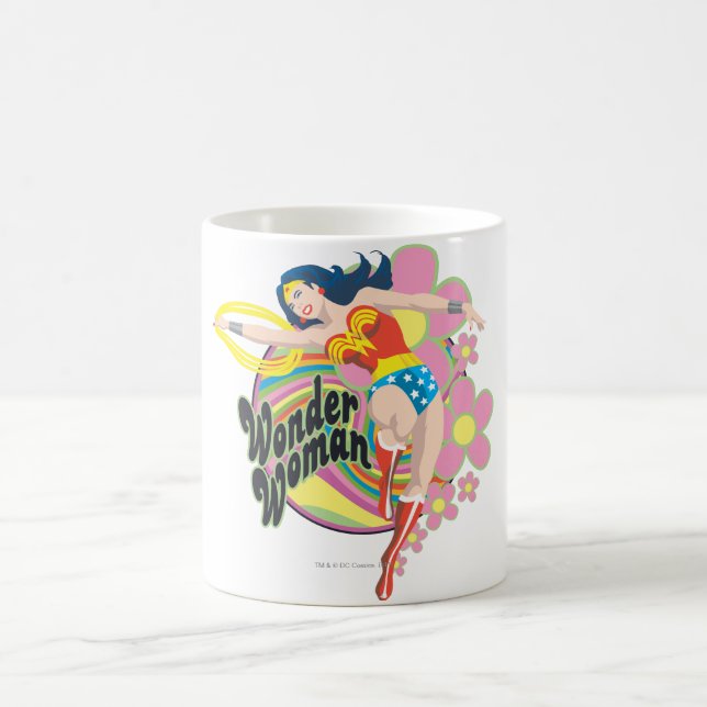 Mug Wonder Woman Flowers rétro (Centre)