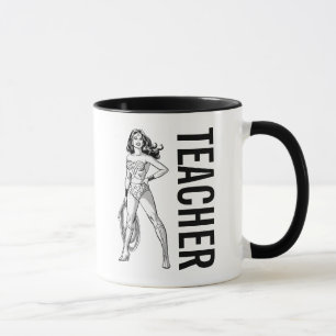 Mug Wonder Woman Pose noir & blanc