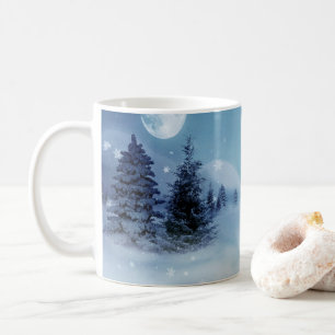 Mug Wonderland d'hiver de nuit