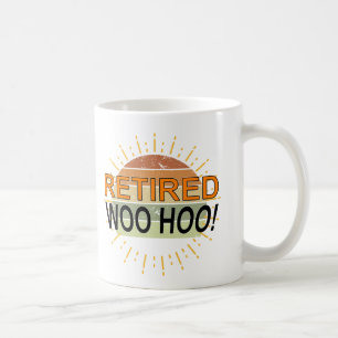 Mug Woo Hoo Retraité Sunburst Sunset Vintage Sunburst