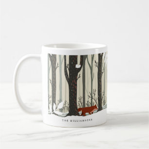 Mug Woodland Winter Wonderland Forêt Fox Joie