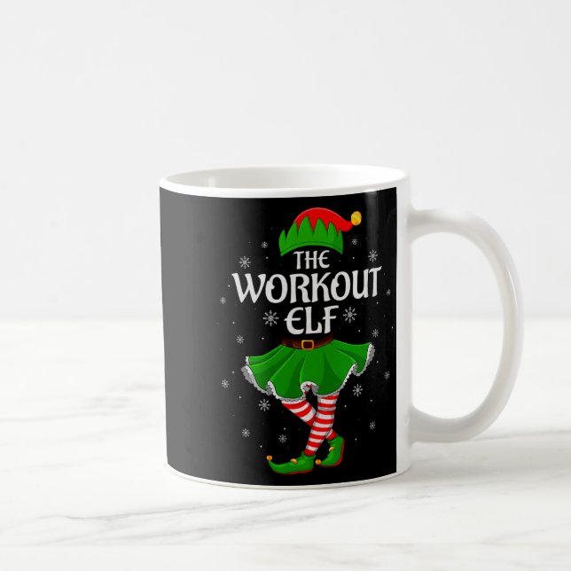 Mug Workout Elf Christmas Family Girls Women Elf Squad (Droite)