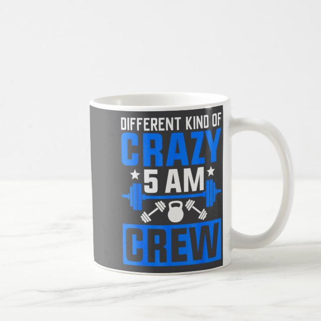 Mug Workout Squad 5am Crew Funny Gym Quote  (Droite)