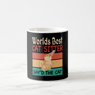 Mug World Best Cat Sitter dit le chat
