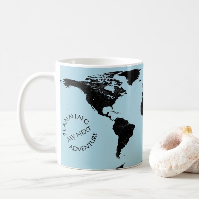 Mug World Map - Planning My Next Adventure - Custom (Avec donut)