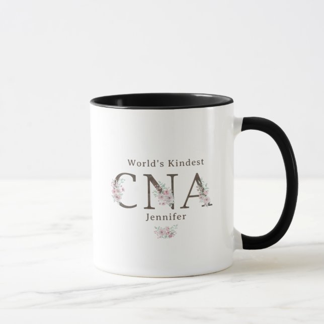 Mug World’s Kindest CNA Floral Christmas (Droite)