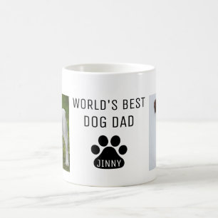 Mug World's Best Dog Dad, Custom Photo And Name,