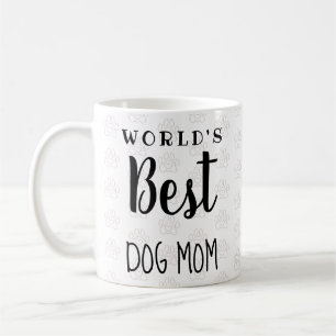 Mug World's Best Dog Mom (texte personnalisé, ajoutez 