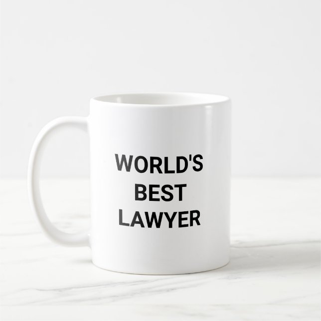 Mug Worlds Best Lawyer Funny Career Coworker Gift (Gauche)