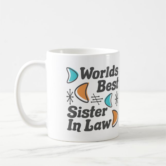 Mug Worlds Best Soeur-In-Law Retro (Gauche)