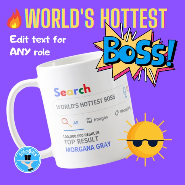 Mug WORLDS HOTTEST BOSS Funny Top Résultat de la reche (Créateur téléchargé)