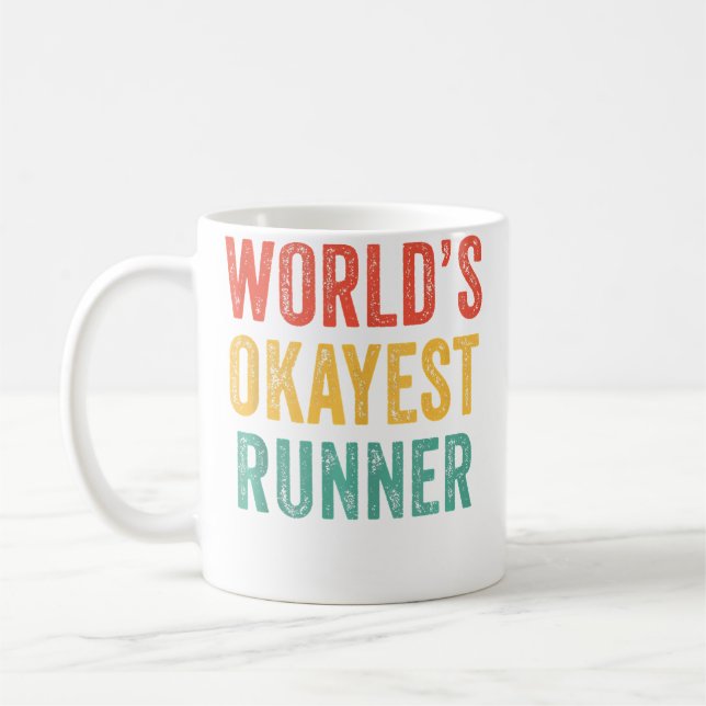 Mug World'S Okayest Runner Funny Running (Gauche)