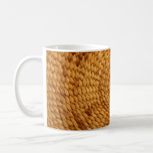 Mug woven bast background texture brown (Gauche)