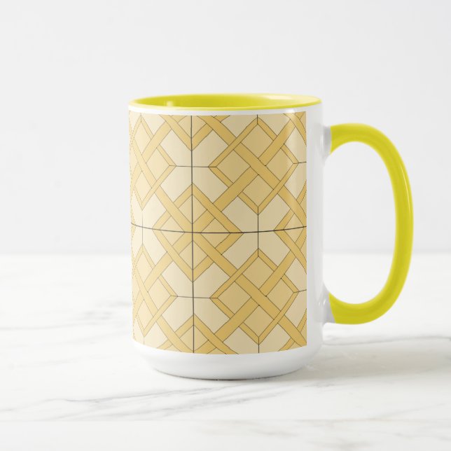 Mug - Woven Lattice in Three Shades (Right)