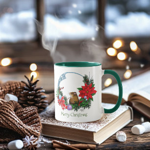 Mug Wreath de la souris de Noël