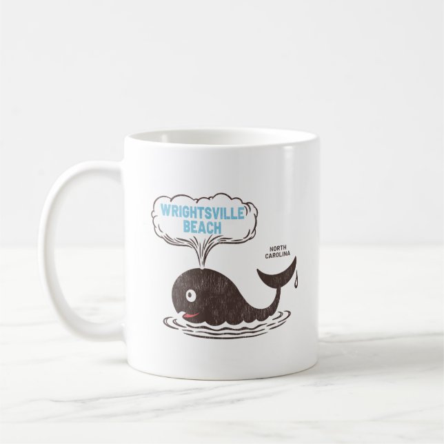Mug Wrightsville Beach Nc Vacances En Été Baleine (Gauche)