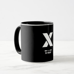 Mug X(rayons X) Alphabet phonétique et code morse de l