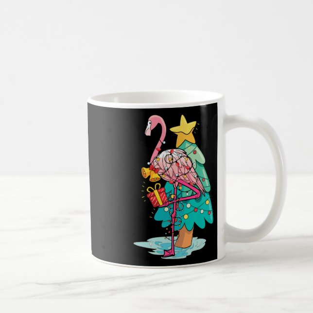 Mug Xmas Tree Lights Tropical Flamingo Animal Christma (Droite)