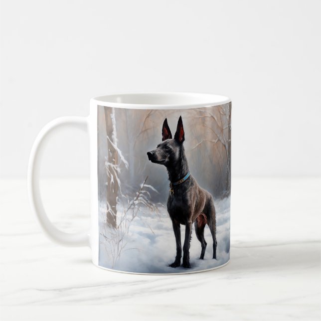 Mug Xoloitzcuintli Laisser neiger Noël (Gauche)