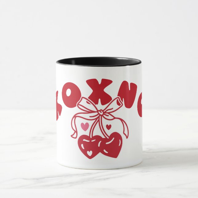 Mug XOXNO Funny Anti Valentine Heart Cherry (Centre)