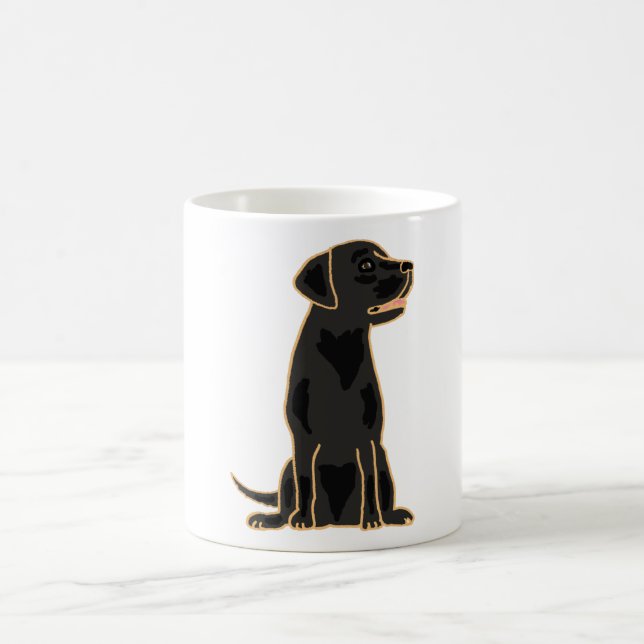 Mug XX conception noire impressionnante de labrador (Centre)