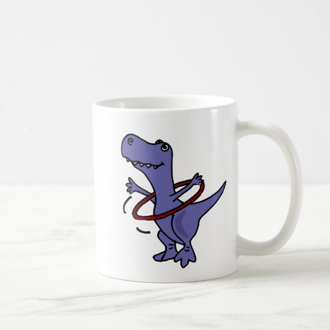 Mug XX dinosaure drôle de T-rex utilisant le cercle de (Droite)