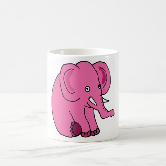 Mug XX éléphant rose drôle (Centre)
