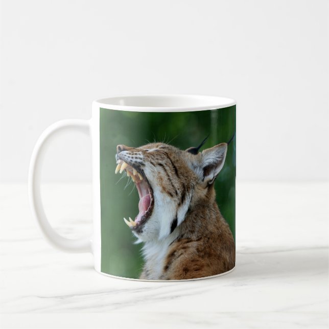 Mug Yawning Bobcat (Gauche)