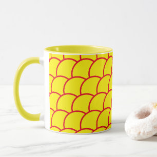 Mug - Yellow Fish Scale Pattern
